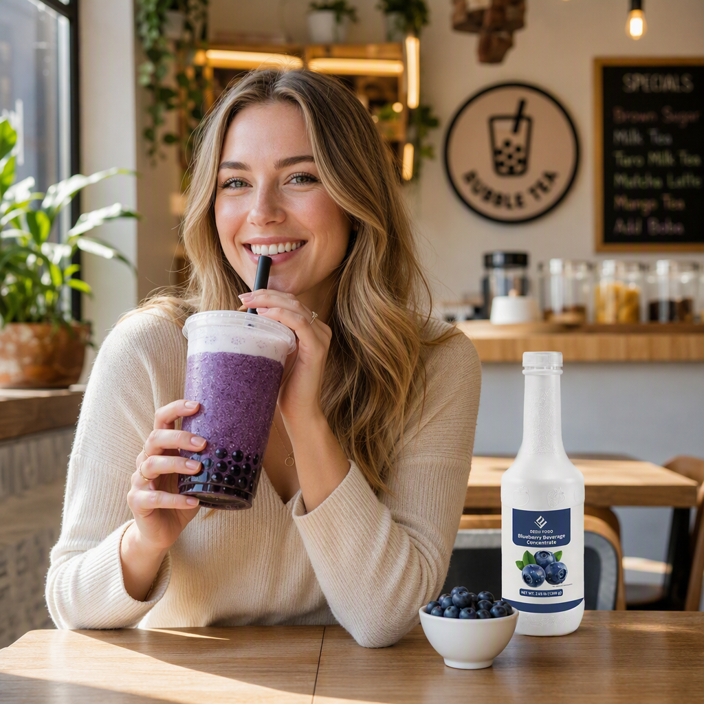 Dayou International Brand Source Factory 1.2 kg Blueberry Beverage Concentrate Juice For Bubble Tea