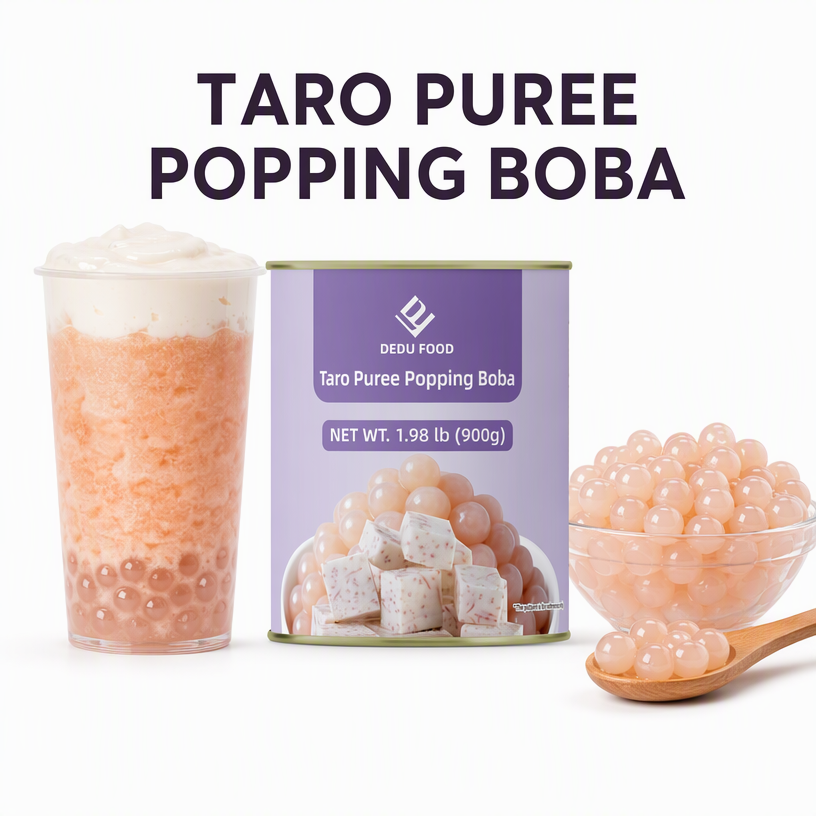 Dayou International Brand Source Factory 900g Taro Puree Popping Boba For Bubble Tea