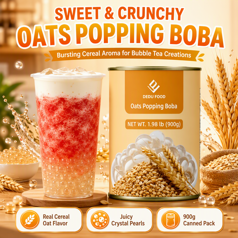 Dayou International Brand Source Factory 900g Oats Popping Boba For Bubble Tea