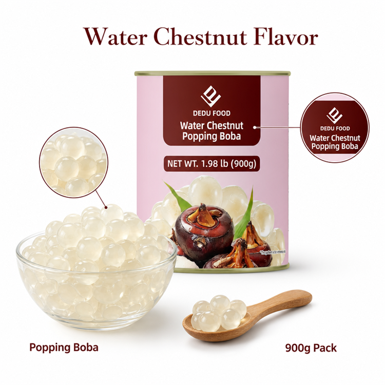 Dayou International Brand Source Factory 900g Water Chestnut Popping Boba For Bubble Tea