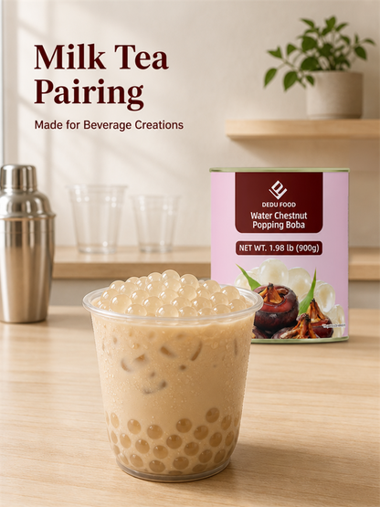 Dayou International Brand Source Factory 900g Water Chestnut Popping Boba For Bubble Tea