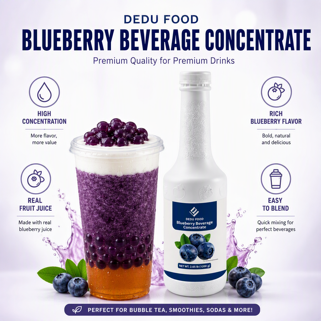 Dayou International Brand Source Factory 1.2 kg Blueberry Beverage Concentrate Juice For Bubble Tea