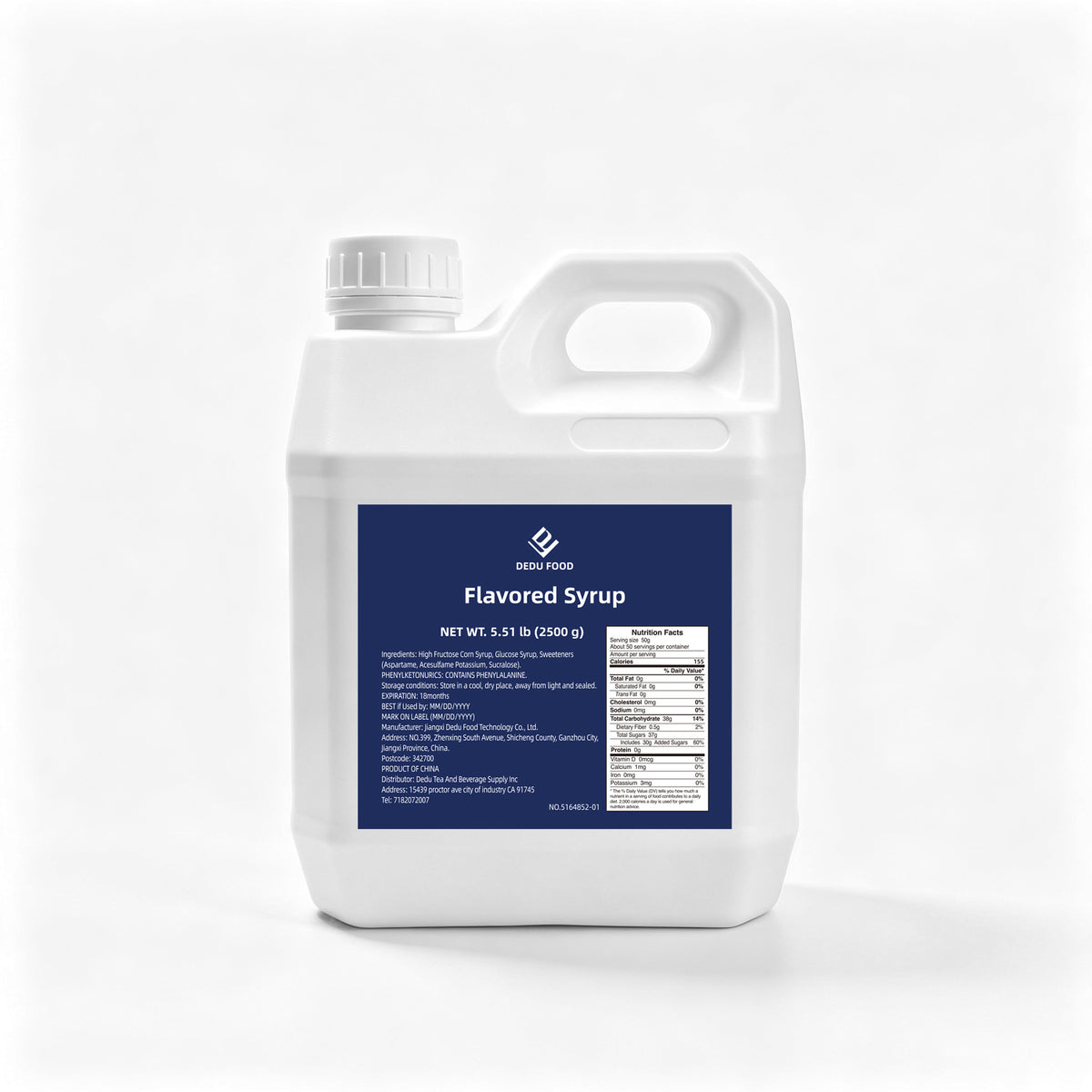 Dayou International Brand Source Factory 2.5 kg Flavored Syrup For Bubble Tea