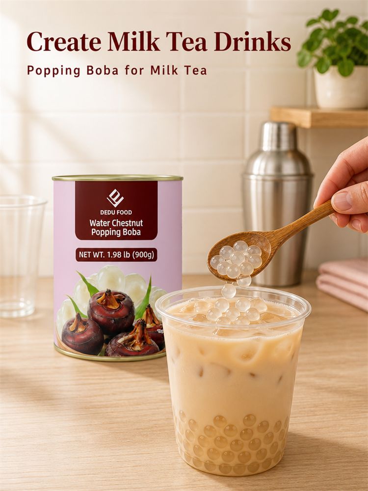 Dayou International Brand Source Factory 900g Water Chestnut Popping Boba For Bubble Tea