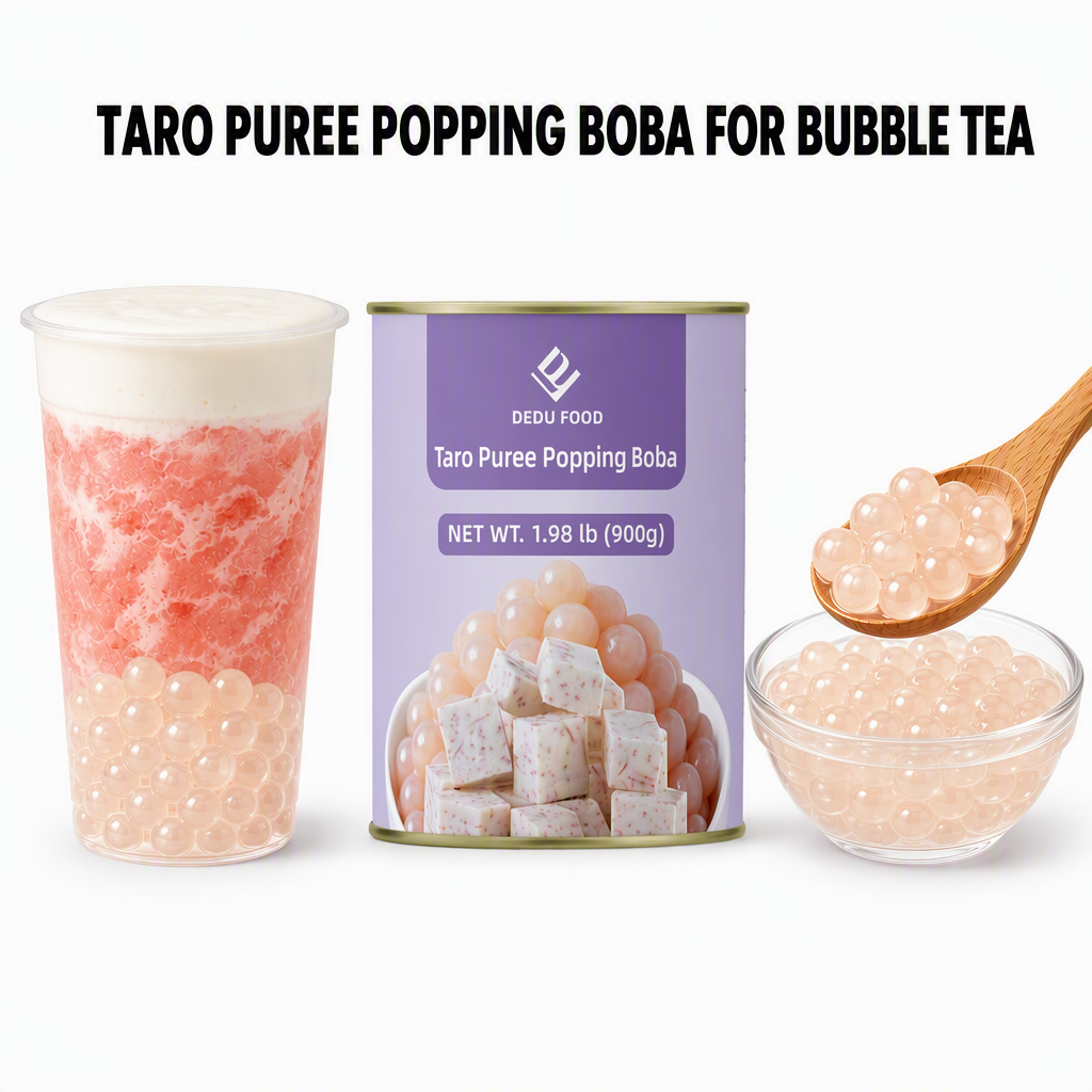 Dayou International Brand Source Factory 900g Taro Puree Popping Boba For Bubble Tea