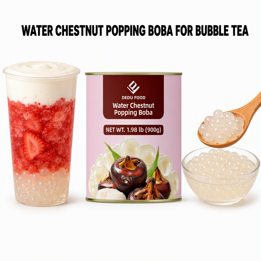 Dayou International Brand Source Factory 900g Water Chestnut Popping Boba For Bubble Tea