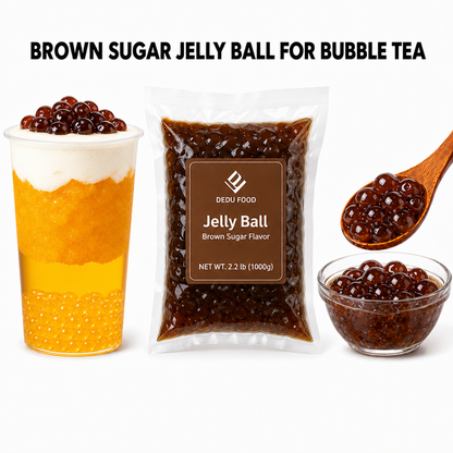 Dayou International Brand Source Factory 1000g Brown Sugar Jelly Ball For Bubble Tea