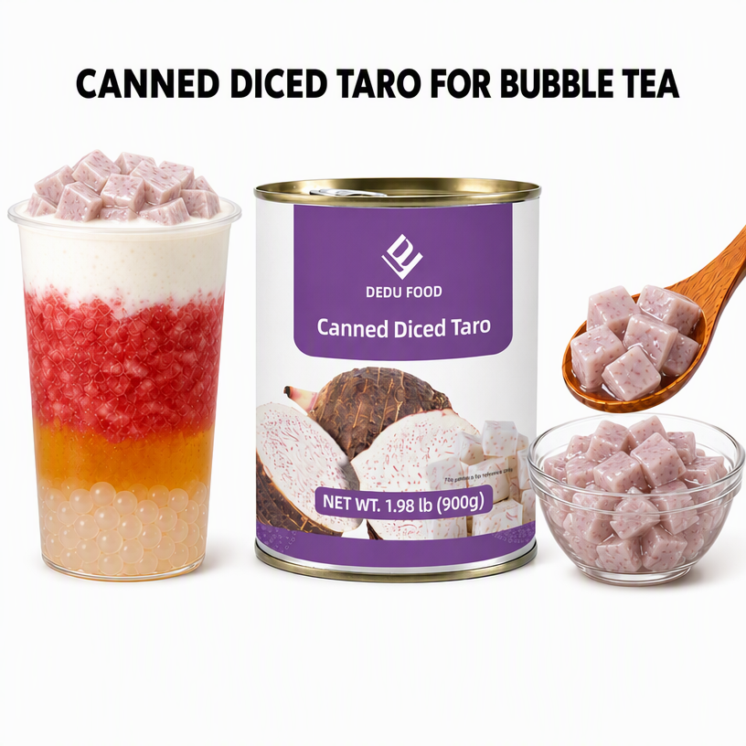 Dayou International Brand Source Factory 900g Canned Diced Taro For Bubble Tea