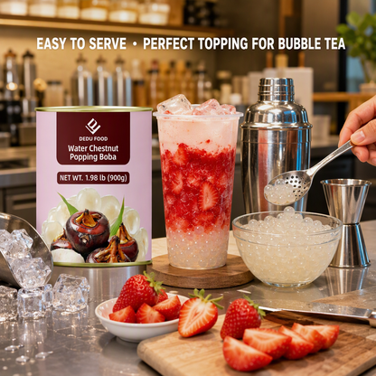 Dayou International Brand Source Factory 900g Water Chestnut Popping Boba For Bubble Tea