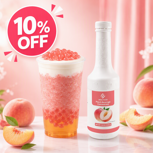 Dayou International Brand Source Factory 1.2 kg Peach Beverage Concentrate Juice For Bubble Tea