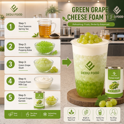 Dayou International Brand Source Factory 850g Canned Grapes For Bubble Tea