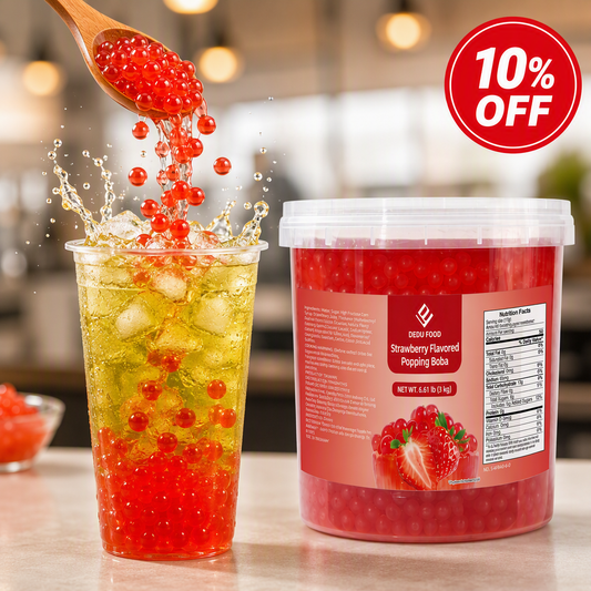 Dayou International Brand Source Factory 3 kg Strawberry Flavored Popping Boba For Bubble Tea