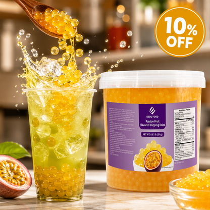 Dayou International Brand Source Factory 3 kg Passion Fruit Flavored Popping Boba For Bubble Tea