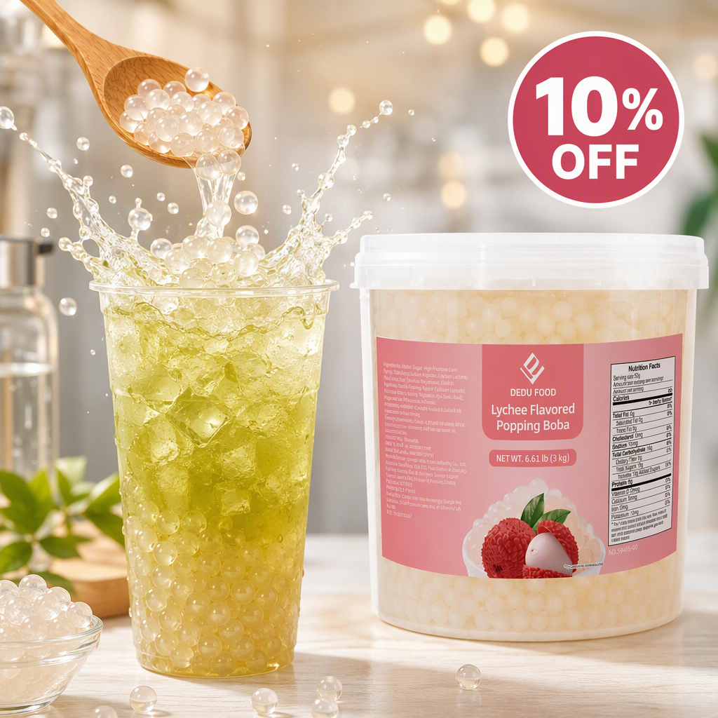Dayou International Brand Source Factory 3 kg Lychee Flavored Popping Boba For Bubble Tea