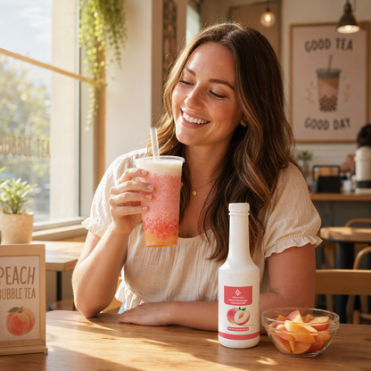 Dayou International Brand Source Factory 1.2 kg Peach Beverage Concentrate Juice For Bubble Tea