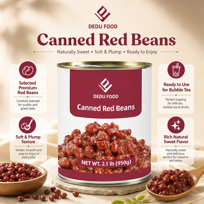 Dayou International Brand Source Factory 950g Canned Red Beans For Bubble Tea