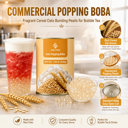 Dayou International Brand Source Factory 900g Oats Popping Boba For Bubble Tea