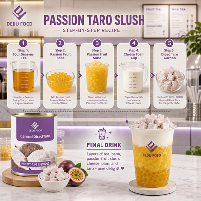 Dayou International Brand Source Factory 900g Canned Diced Taro For Bubble Tea