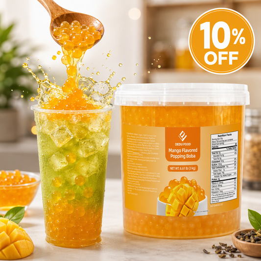 Dayou International Brand Source Factory 3 kg Mango Flavored Popping Boba For Bubble Tea
