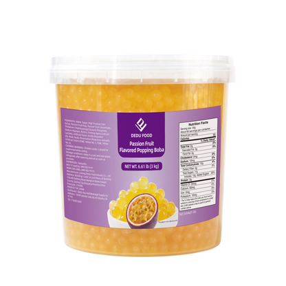 Dayou International Brand Source Factory 3 kg Passion Fruit Flavored Popping Boba For Bubble Tea