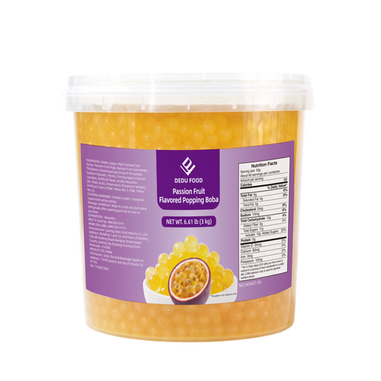 Dayou International Brand Source Factory 3 kg Passion Fruit Flavored Popping Boba For Bubble Tea