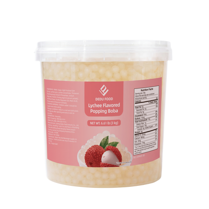 Dayou International Brand Source Factory 3 kg Lychee Flavored Popping Boba For Bubble Tea