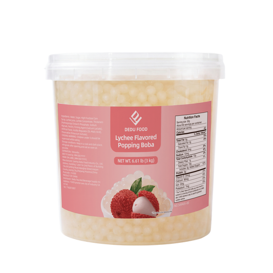 Dayou International Brand Source Factory 3 kg Lychee Flavored Popping Boba For Bubble Tea