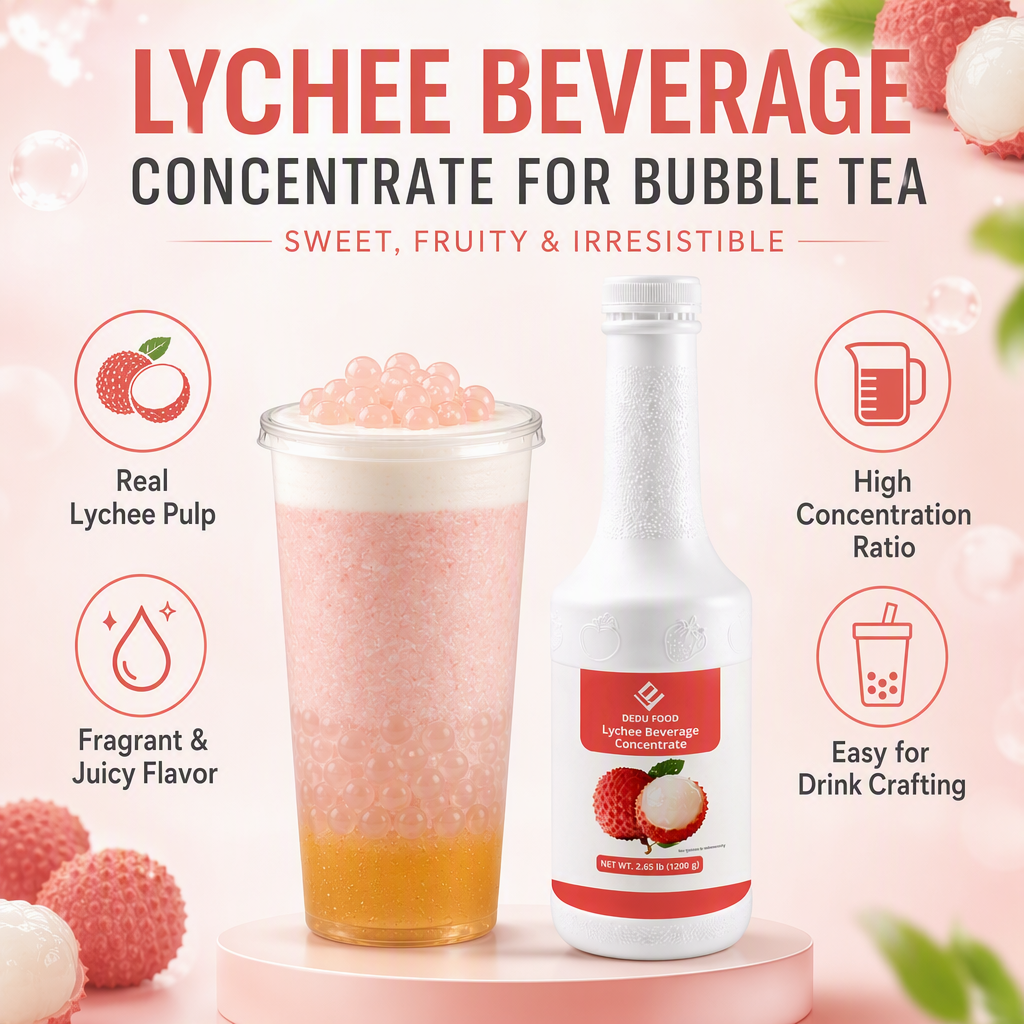 Dayou International Source Factory 1.2 kg Lychee Beverage Concentrate Juice For Bubble Tea
