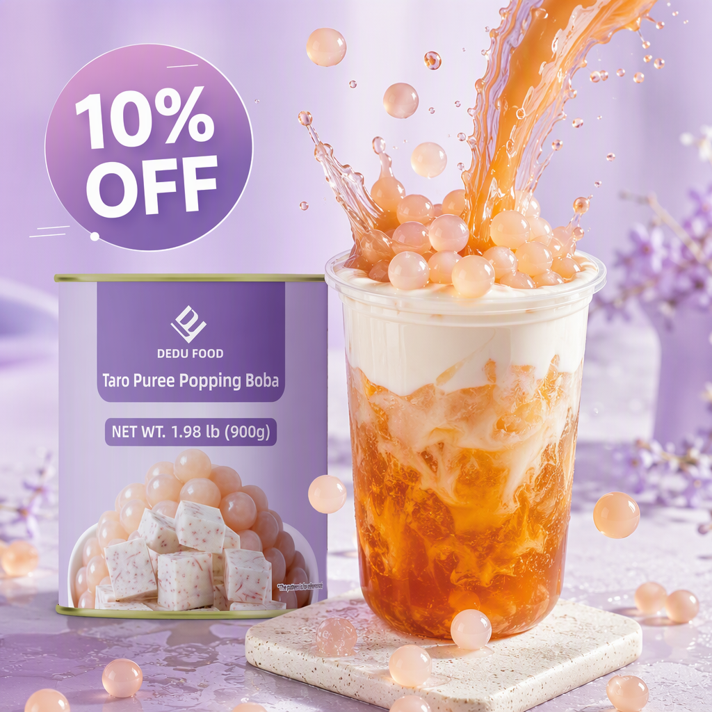 Dayou International Brand Source Factory 900g Taro Puree Popping Boba For Bubble Tea
