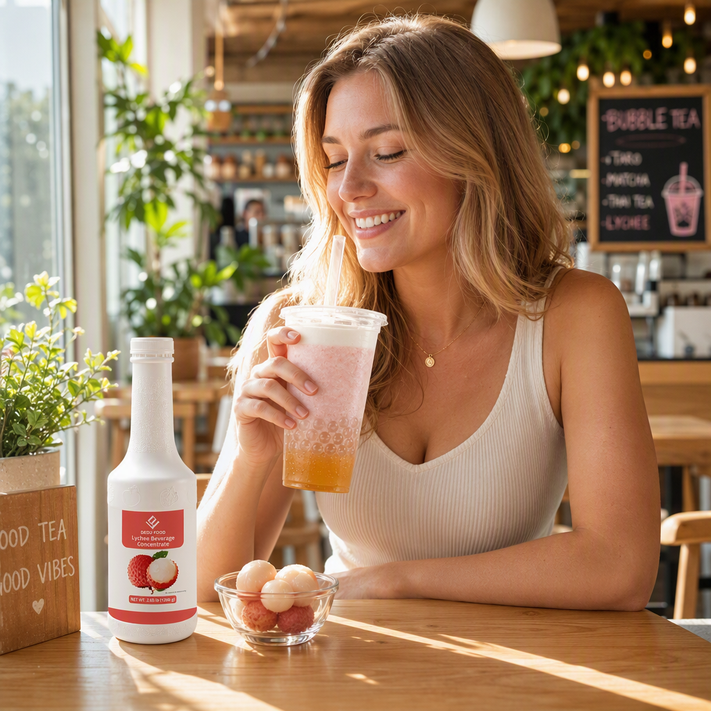 Dayou International Source Factory 1.2 kg Lychee Beverage Concentrate Juice For Bubble Tea