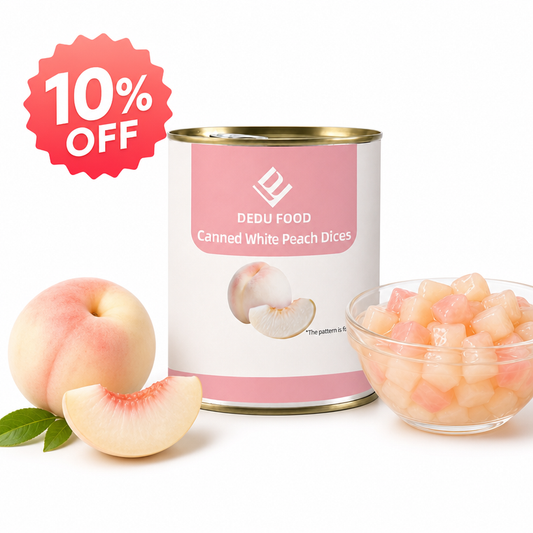 Dayou International Brand Source Factory 567g Canned White Peach Dices For Bubble Tea