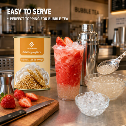 Dayou International Brand Source Factory 900g Oats Popping Boba For Bubble Tea