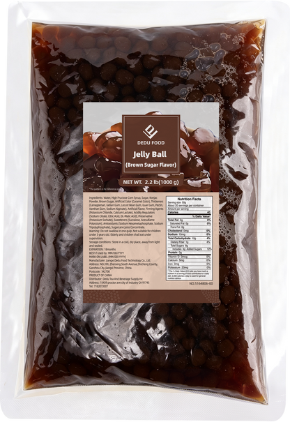 Dayou International Brand Source Factory 1000g Brown Sugar Jelly Ball For Bubble Tea