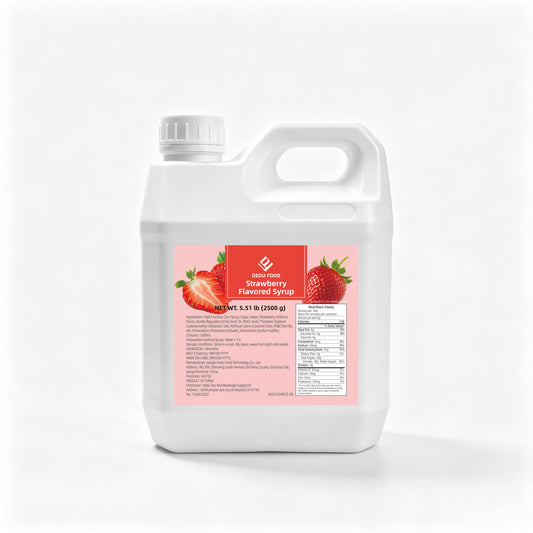 Dayou International Brand Source Factory 2.5 kg Strawberry Fruit Syrup For Bubble Tea
